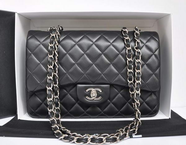 7A Replica Chanel Original Leather Flap Bag A28600 Black